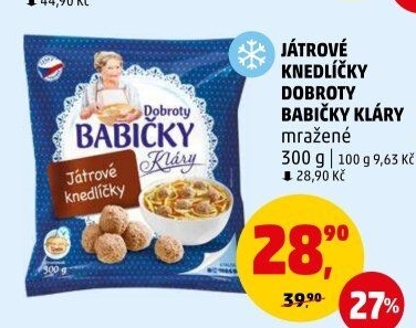 Knedlíčky játrové mražené Dobroty Babičky Kláry