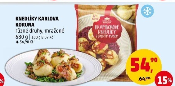 Knedlíky mražené Karlova Koruna