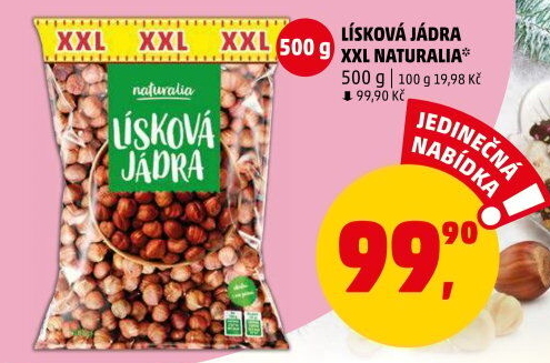 Lískové ořechy Naturalia