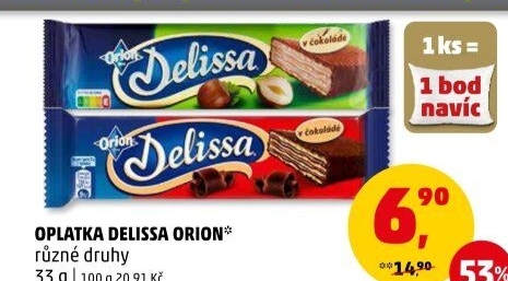 Oplatky celomáčené Delissa Orion