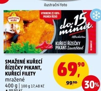 Řízečky kuřecí smažené mražené Pikant Vodňanské kuře