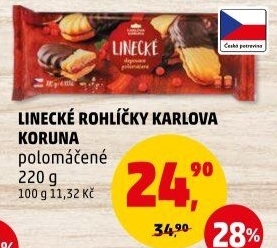 Rohlíčky linecké Karlova Koruna