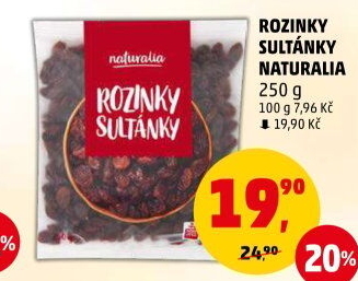 Rozinky Sultánky Naturalia