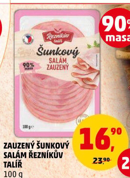 Salám šunkový zauzený Řezníkův talíř