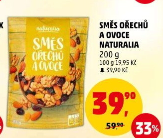 Směs sušeného ovoce a ořechů Naturalia