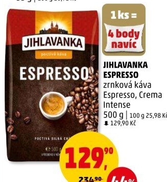 Zrnková káva Jihlavanka Espresso
