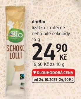 Lízátko čokoládové dm Bio