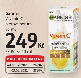 Pleťové rozjasňující sérum Vitamin C Garnier