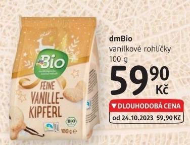 Vanilkové rohlíčky dm Bio