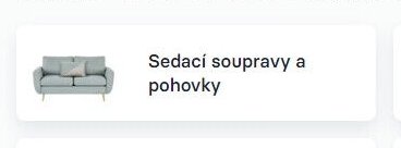 Sedací soupravy a pohovky
