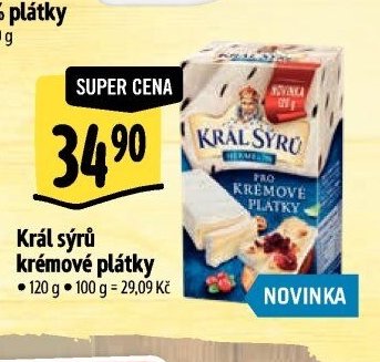 Král sýrů krémové plátky