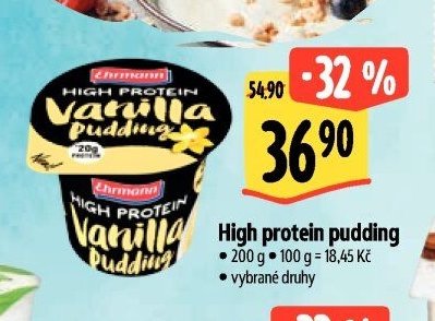 High protein pudding