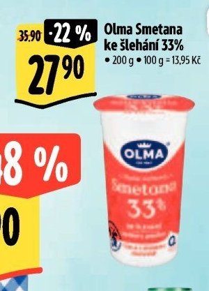 Olma Smetana ke šlehání 33%