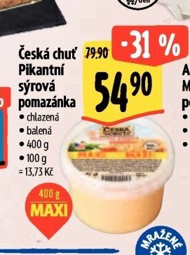 Česká chuť Pikantní sýrová pomazánka