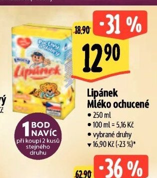 Lipánek Mléko ochucené