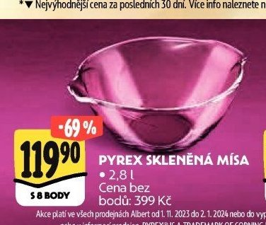 PYREX SKLENĚNÁ MÍSA