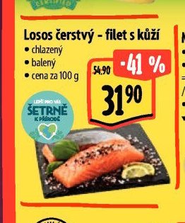 Losos čerstvý - filet s kůží