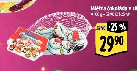 Mléčná čokoláda v sítce