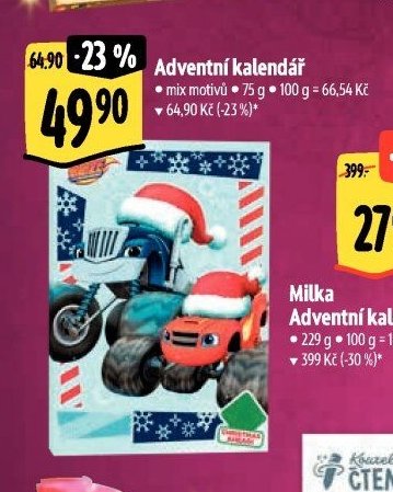 Adventní kalendář mix motivů