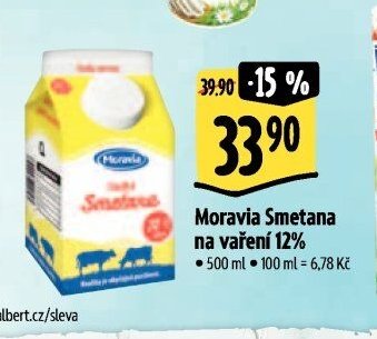 Moravia Smetana na vaření 12%