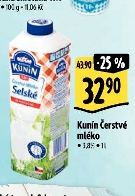 Kunín Čerstvé mléko