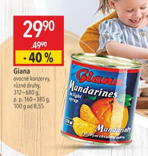 Giana ovocné konzervy