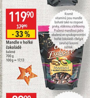 Mandle v hořké čokoládě