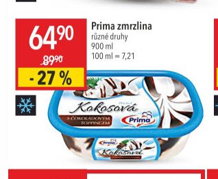 Prima zmrzlina různé druhy 900 ml