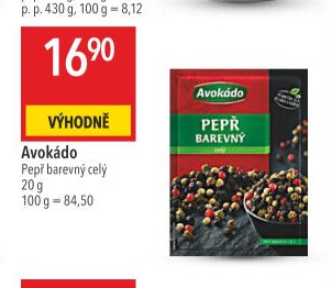 Avokádo Pepř barevný celý