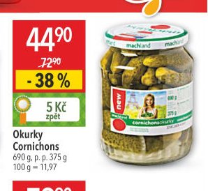 Okurky Cornichons