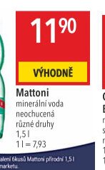 Mattoni minerální voda