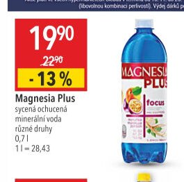Magnesia Plus sycená ochucená minerální voda