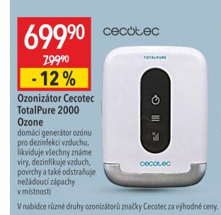 Ozonizátor Cecotec TotalPure 2000 Ozone