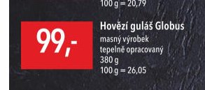 Hovězí guláš Globus