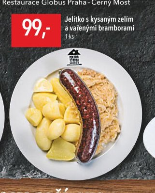 Jelítko s kysaným zelím a vařenými bramborami 1 ks