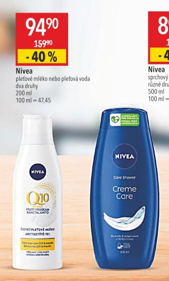Nivea pleťové mléko nebo pleťová voda