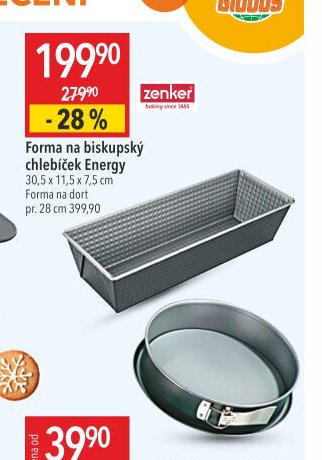 Forma na biskupský chlebíček Energy