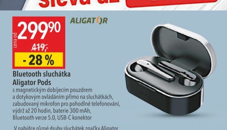 Bluetooth sluchátka Aligator Pods