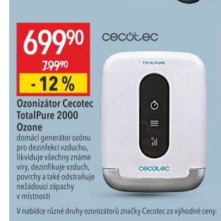 Ozonizátor Cecotec TotalPure 2000 Ozone
