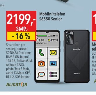 Mobilní telefon S6550 Senior