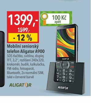 Mobilní seniorský telefon Aligator A900