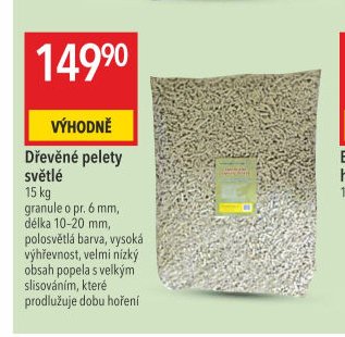 Dřevěné pelety světlé