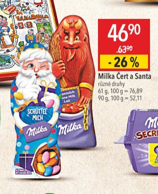 Milka Čert a Santa