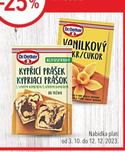 Kypřicí prášek / Vanilkový cukr Dr. Oetker