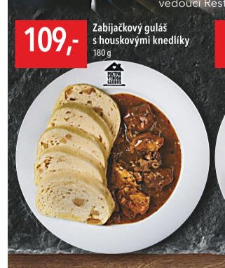 Zabijačkový guláš s houskovými knedlíky