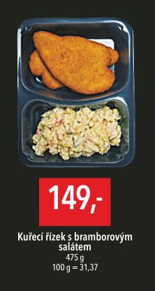 Kuřecí řízek s bramborovým salátem