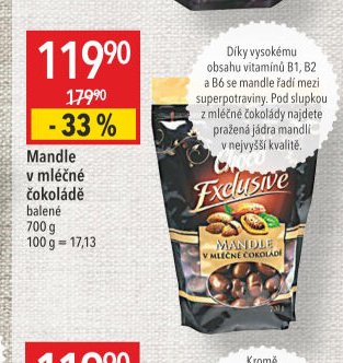Mandle v mléčné čokoládě