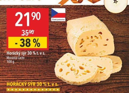 Horácký sýr 30 % t. v s. Moravia Lacto