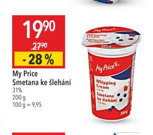My Price Smetana ke šlehání