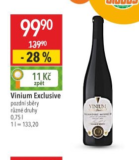 Vinium Exclusive pozdní sběry